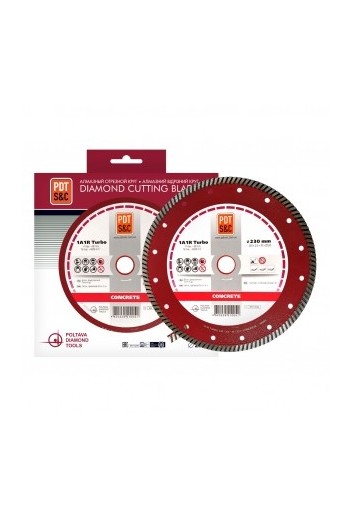 Алмазні відрізні диски 1A1R Turbo Concrete (230х2, 6х10х22, 23) ПАІ (810600TCRTu)