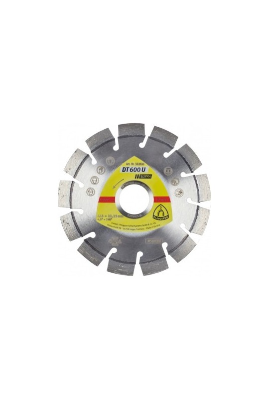 Алмазний відрізний диск (115х2, 4х22, 23) Klingspor DT 600 U Supra (322630)