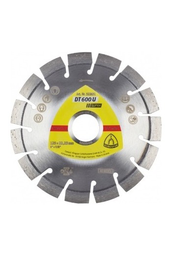 Алмазний відрізний диск (125х2, 4х22, 23) Klingspor DT 600 U Supra (322631)