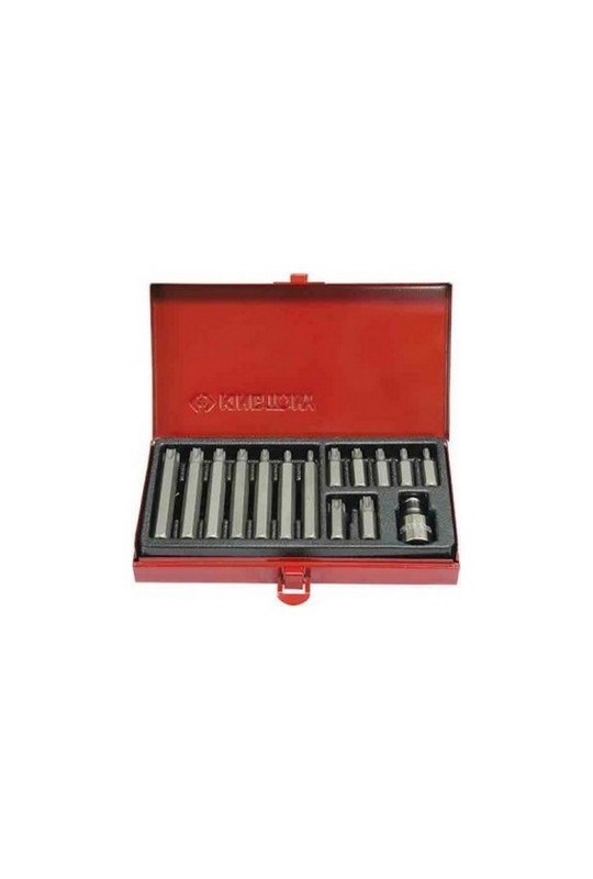 Набір біт c адаптером TORX 1/2" Т20-Т55 (15 од.) KING TONY (1015PQ)