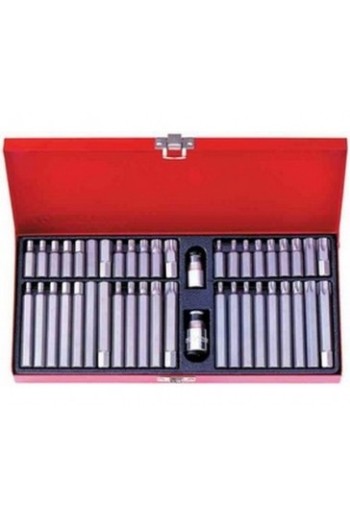 Набір біт TORX/SPLINE/HEX 1/2" і 3/8" (44 ед.) KING TONY (1044CQ)
