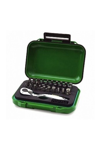 Набір біт з трещоткою-бітодержателем 1/4 31ед. TOPTUL GABW3103