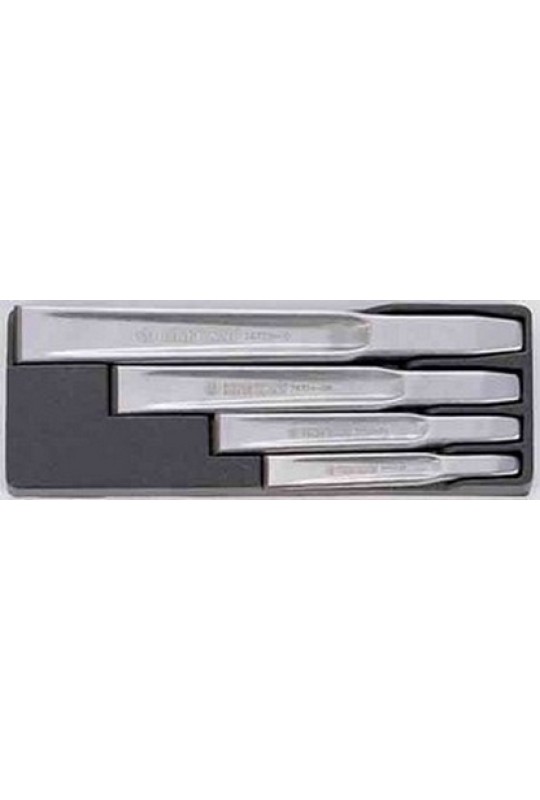 Набір зубил в лонжмете (4 пр.) KING TONY (11104PR10)