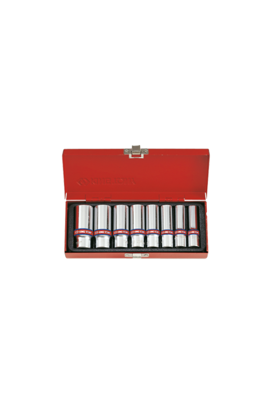 Набір головок 6-гранних подовжених 3/8"-13/16" (8 пр.) дюйм KING TONY (3508SR)