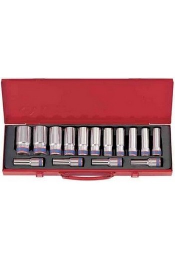 Набір головок 1/2" (10-32мм) 12-гранних глиб. 15 ед. KING TONY (4215MR)