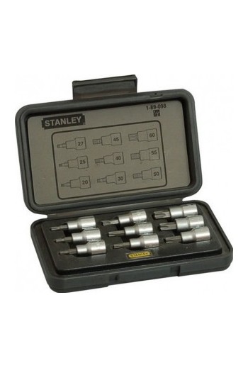 Набір головок торцевих 1/2 STANLEY торкс Т20-Т60,9 шт