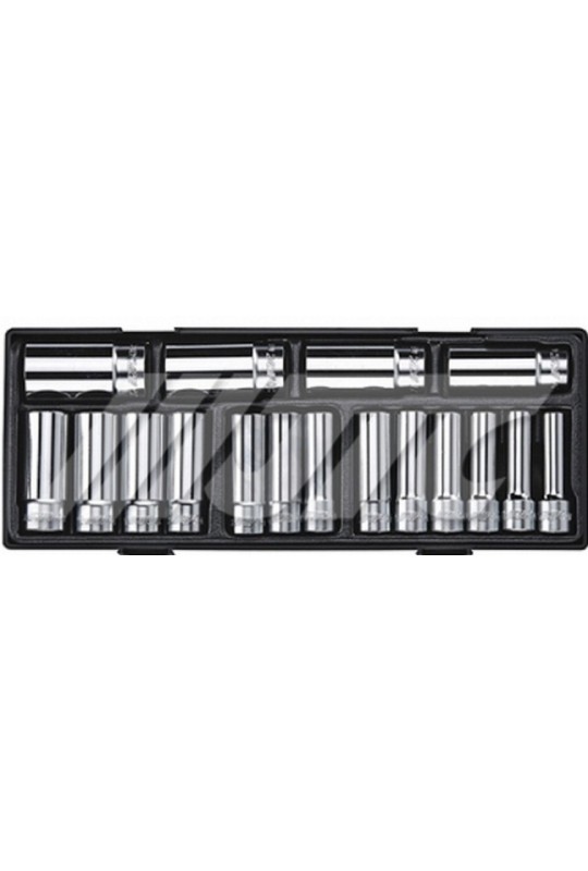 Набір головок глибоких шестигранних 1/2 10-32 мм, 17од. JTC K4171