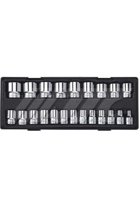 Набір головок шестигранних 1/2 8-32 мм 22ед. JTC K4221