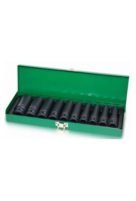 Набір головок ударних довгих 1/2 10-24мм 10ед. TOPTUL GDAD1002