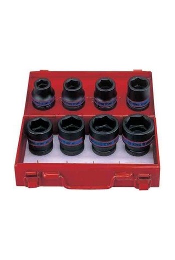 Набір головок ударних 3/4" 19-38 мм (8 пр.) KING TONY (6408MP)