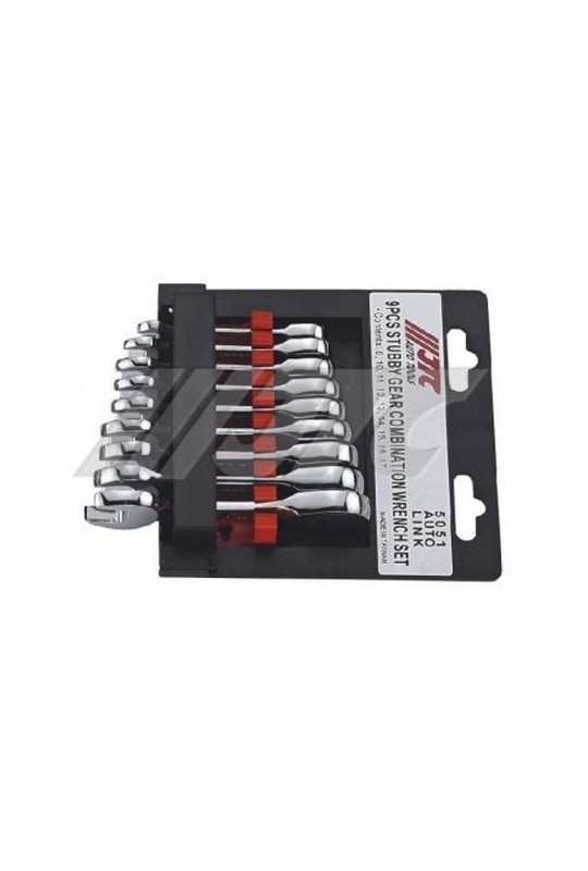 Набір рожково-накидних ключів з трещоткою 8-17мм 9 ед. JTC 5051