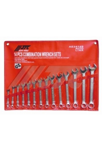 Набір рожково-накидних ключів 8-24мм, 14ед., ЄВРО-ТИП JTC AE2414S