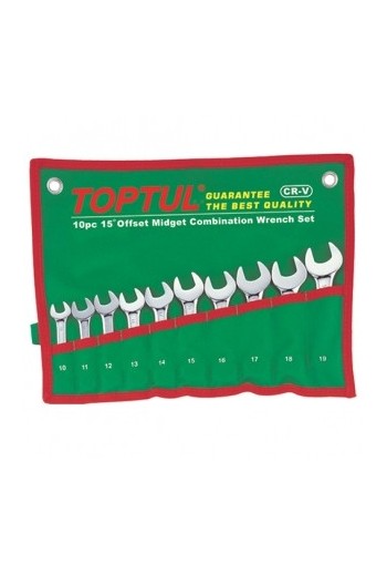 Набір ключів 10-19 мм укорочених (10 шт.) TOPTUL GAAA1002