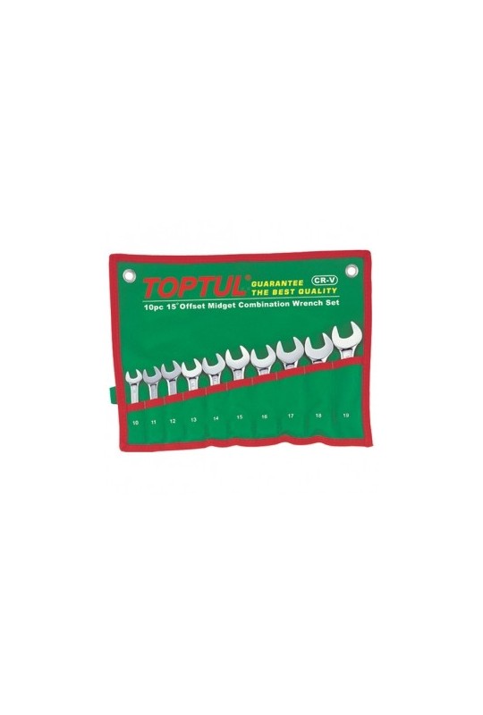 Набір ключів 10-19 мм укорочених (10 шт.) TOPTUL GAAA1002