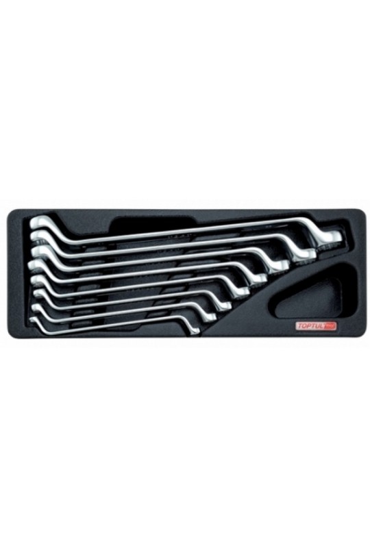 Набір ключів накидних 6-22мм (угол 75&deg,) 8ед.TOPTUL GAAT0802