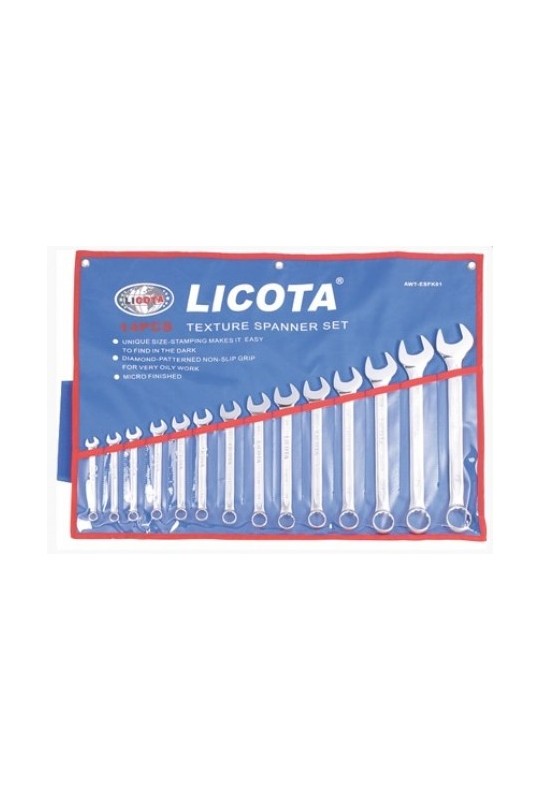 Набір ключів комбінованих Licota, 14 предметів 10-32 мм (AWT-ERSK05)