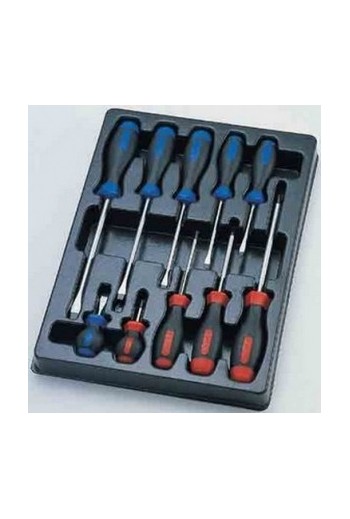 Набір оберток 10 предметів (шліц-6шт.,філіпс-4шт) KING TONY (9-31110MR)