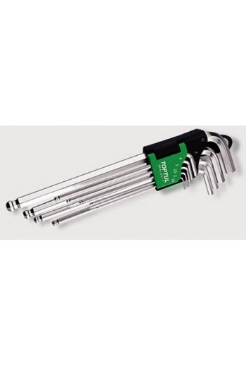 Набір Г-обр.шестигр. 1,5-10мм 9ед. супердовгих з шаром TOPTUL GAAL0922