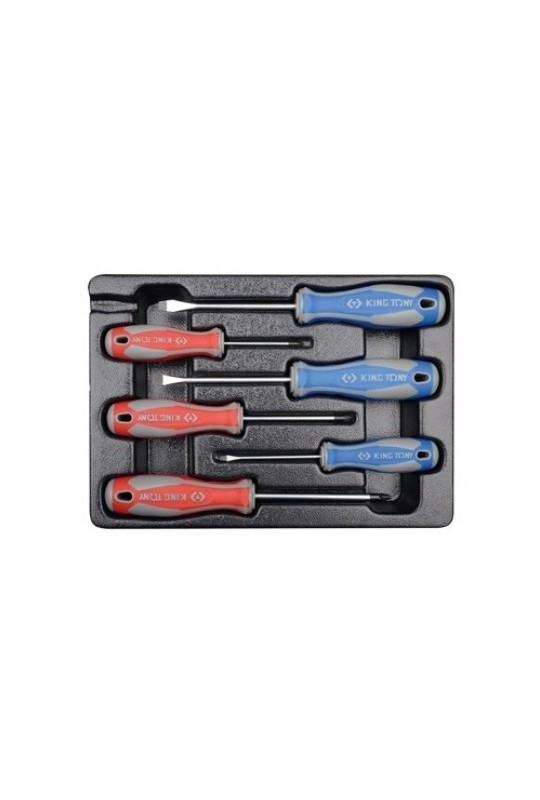 Набір відверток (шлиц-3 шт.,филипс-3шт) 6 пр. KING TONY (9-31106MR)