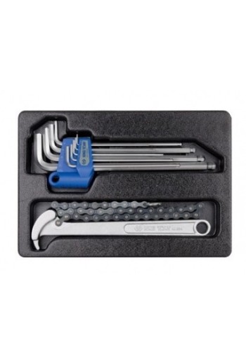 Набір інструментів (съемник масл. фильтра цепн.,набор шестигр. 1,5-10 мм) KING TONY (9-20110MR)