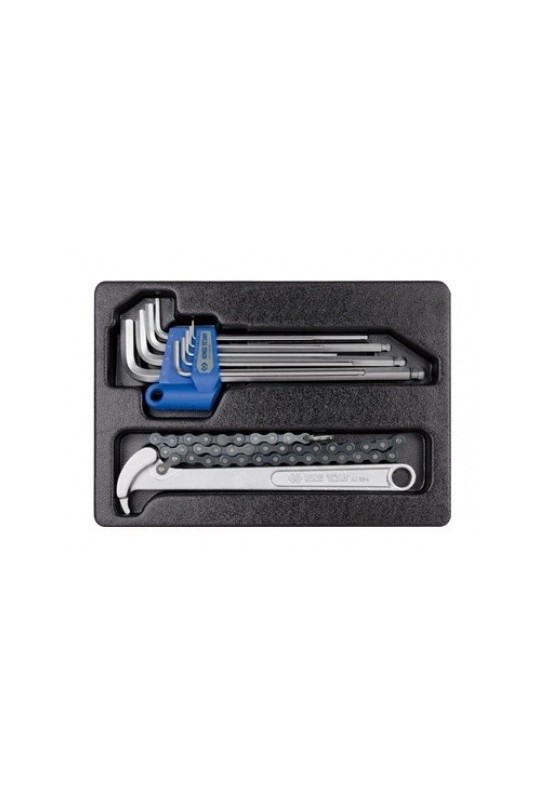 Набір інструментів (съемник масл. фильтра цепн.,набор шестигр. 1,5-10 мм) KING TONY (9-20110MR)