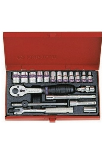 Набір головок 1/4" 12-ти гранні (4-13mm) 19 ед. KING TONY (2021MR)