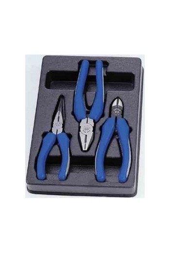 Набор шарнирногубц. инструмента 3 предмета (плоскобцы,бокорези,тонкогубцы) KING TONY (9-40103GP)
