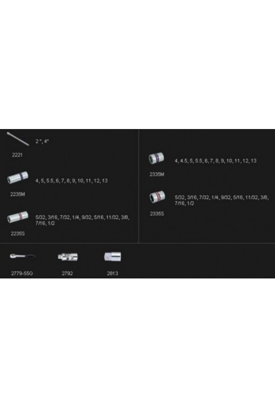 Набір інструментів 48ed 1/4" метрич/дюйм, довжина/короткі в ложементі KING TONY (9-2548CR)