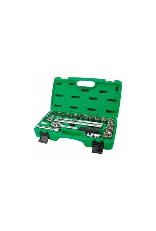 Набір інструмента 1/2 28ед. со светящимся переходником TOPTUL GCAI2801