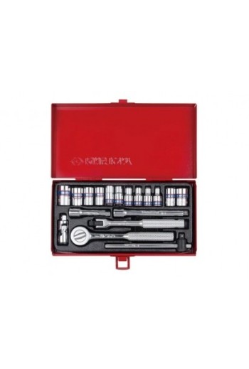 Набір головок 1/4" (4-12мм) 18 пр. KING TONY (2518MR)