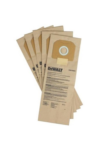 Мішки одноразові паперові для пилососа DeWALT DWV9401