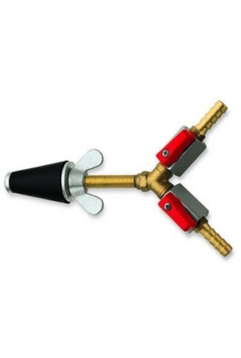 Конічна газоконтрольна пробка ROTHENBERGER 3/4-1.1/4 з подвійним краном і насадкою для шланга