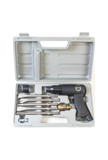 Пневматичний молоток в комплекті з зубилами в кейсі 10 пр. Лікота