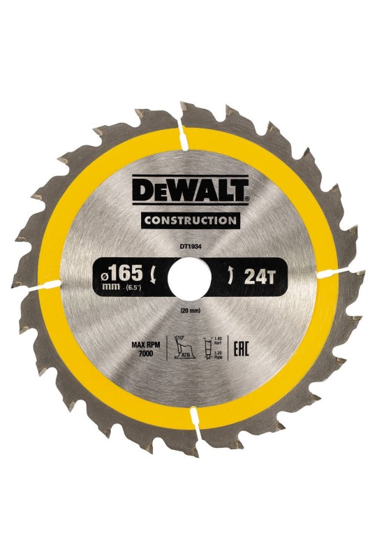 Диск пиляльний CONSTRUCTION DeWALT DT1934
