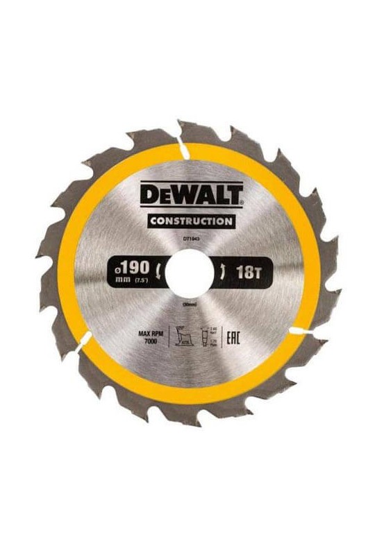Диск пиляльний СONSTRUCTION DeWALT DT1943