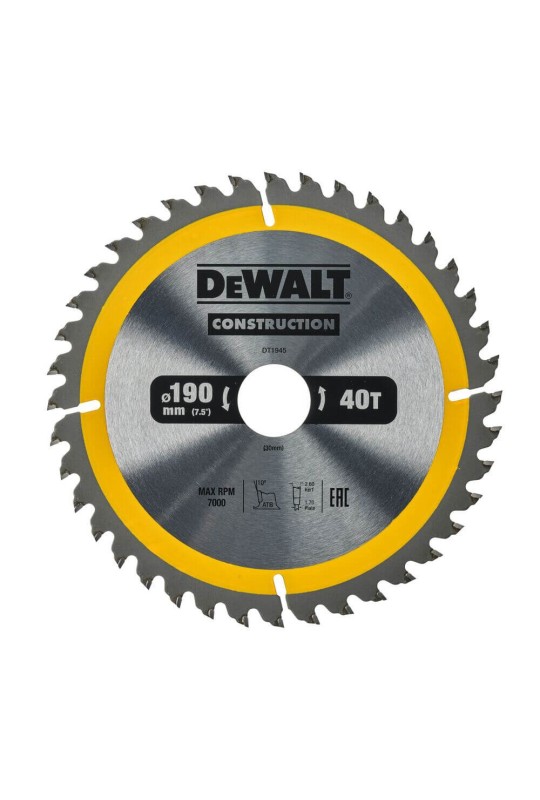 Диск пиляльний СONSTRUCTION DeWALT DT1945