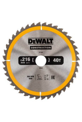 Диск пиляльний СONSTRUCTION DeWALT DT1953