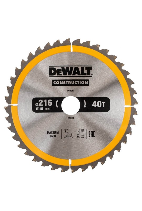 Диск пиляльний СONSTRUCTION DeWALT DT1953