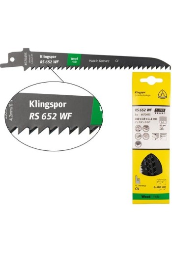 Полотно для шабельної пилки Klingspor RS 652 WF Supra