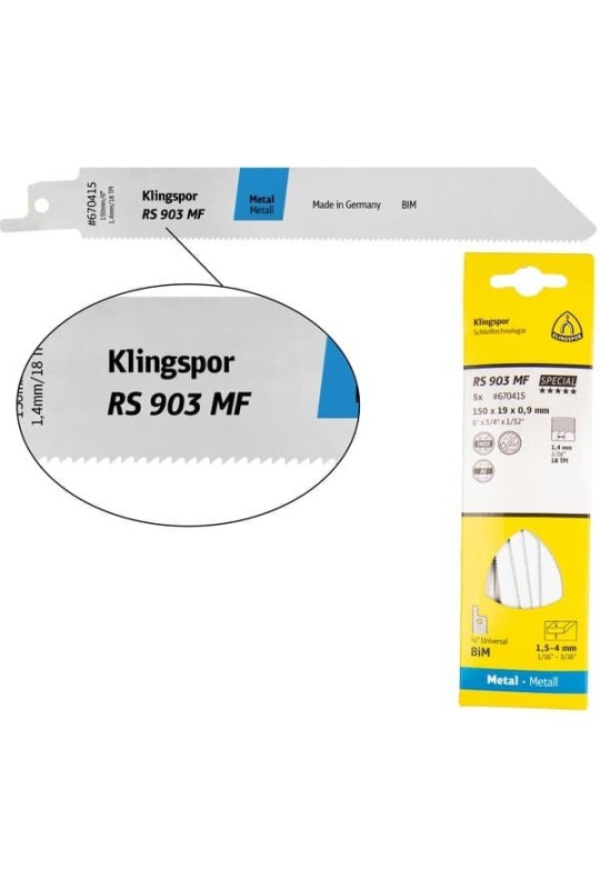Полотно для шабельної пилки Klingspor RS 903 MF Special (150мм)