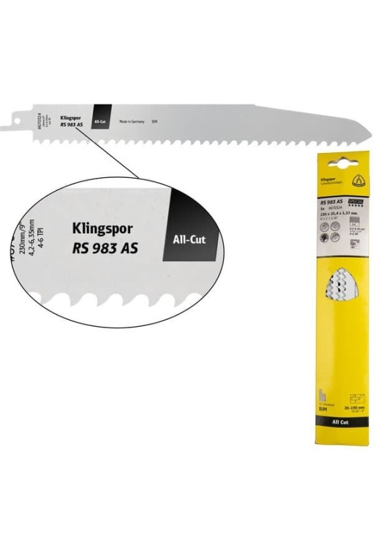 Полотно для шабельної пилки Klingspor RS 983 AS Special