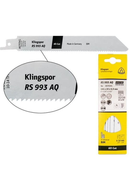 Полотно для шабельної пилки Klingspor RS 993 AQ Special (300мм)