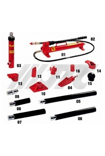 Комплект для правки кузова гидравлический 10т, 17ед. JTC HB210