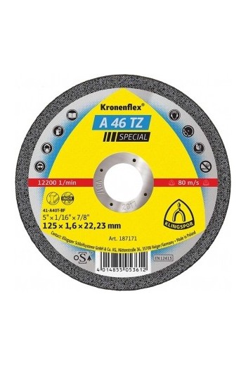 Відрізний круг (125х1,6х22,23) Klingspor A 46 TZ Special (187171)