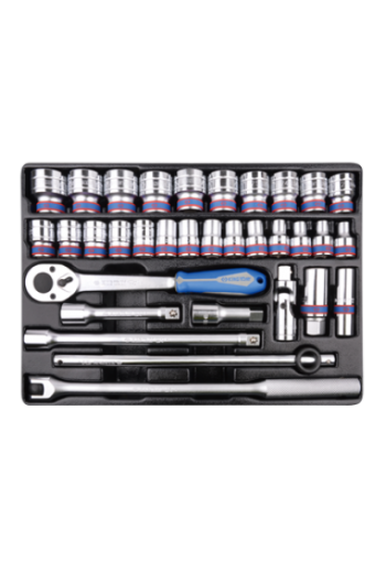 Набір торцевих головок 1/2" 6гр ложемент 33 пр. KING TONY (9-4333MR01)