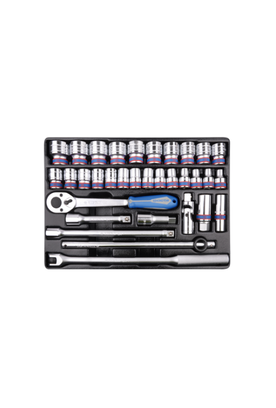 Набір торцевих головок 1/2" 6гр ложемент 33 пр. KING TONY (9-4333MR01)