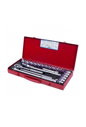 Набір головок 1/2" 24 ед. 12-ти гран. дюйм (3/8-1-1/4) KING TONY (4026MR)