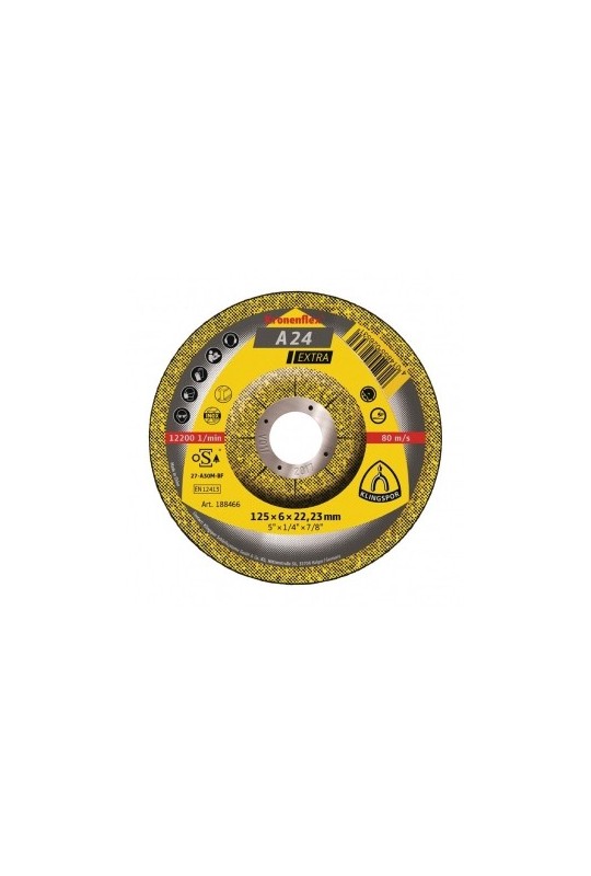Зачистний круг (125х6х22, 23) Klingspor A 24 Extra (188466)