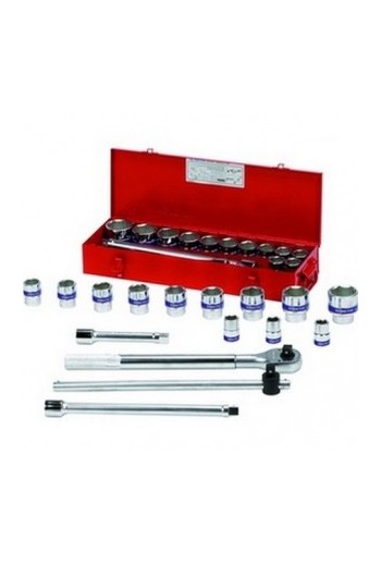 Набір головок 3/4" 6-ти гран. (21-50мм) 16 пр. KING TONY (6316MR)