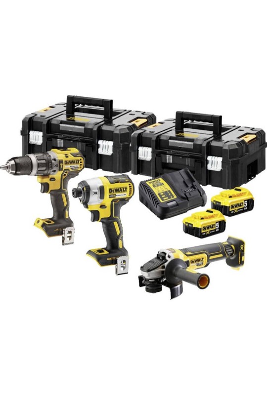 Набір з трьох інструментів безщіткових DeWALT DCK384P2T